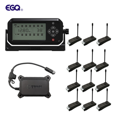 Un camion TPMS di 12 ruote ha impacchettato il sistema di controllo di pressione di gomma dei sensori 433.92MHz 12mA 203 PSI
