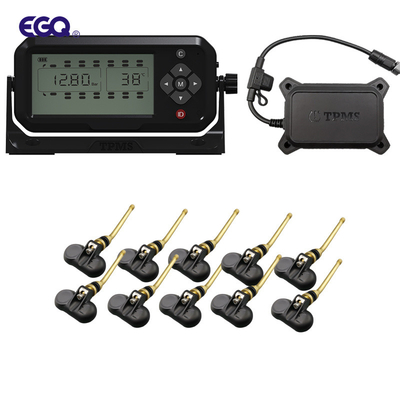 10 Sensore stelo valvola ruota Sistema di monitoraggio pressione pneumatici Display a segmenti LCD 433,92 MHz