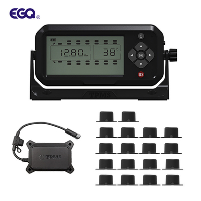 Sistema di monitoraggio della pressione dei pneumatici con display LCD per camion TPMS per 18 ruote