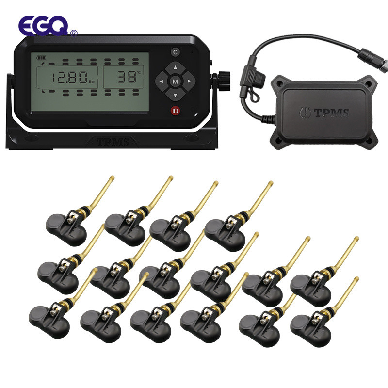 Sistema TPMS per pneumatici del rimorchio di ingresso ACC con ripetitore e ricevitore del sensore dello stelo della valvola a 16 ruote