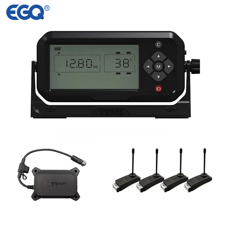 Motorhome Trailer Digital Tire Pressure System Display Sensori integrati con reattore impermeabile