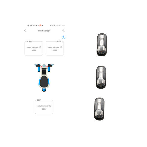 Bici TPMS di Wheeler Tire Pressure Sensor 120 PSI BLE della parte anteriore 3 per le biciclette
